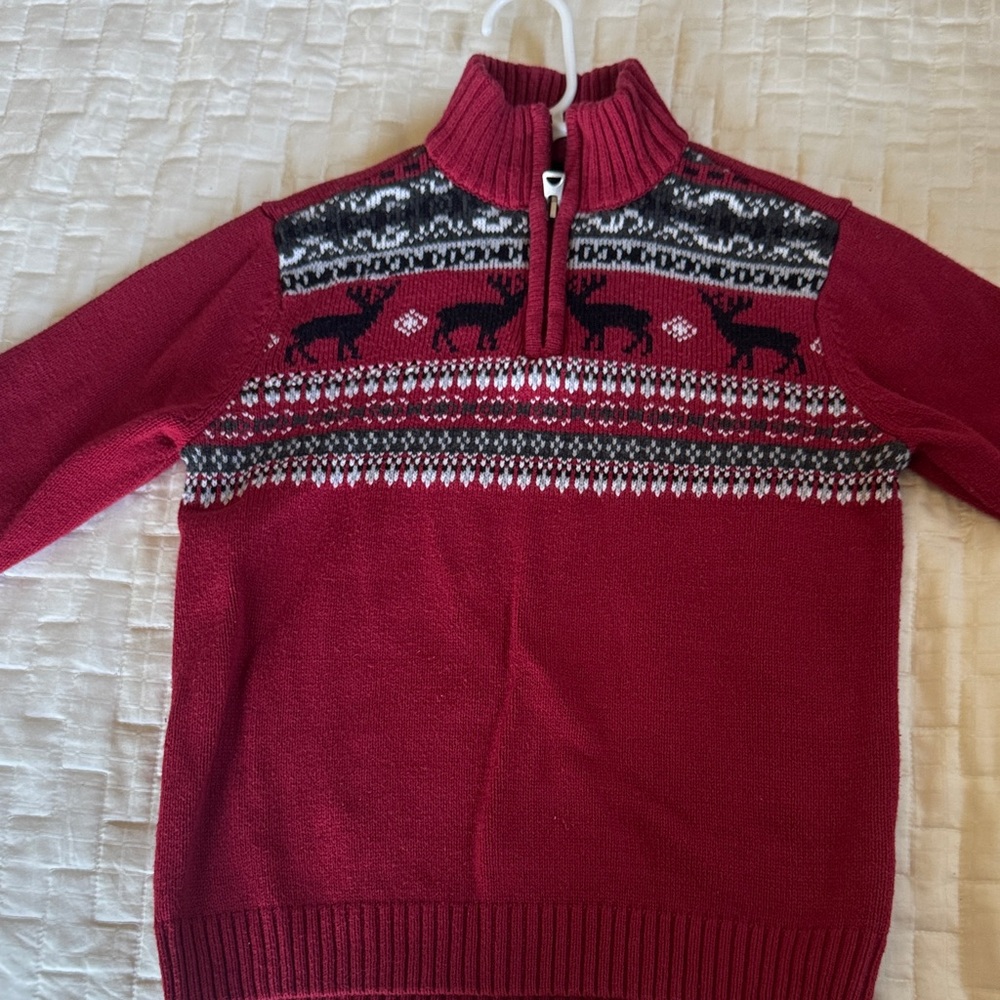 Retrofete Kids Red and Black Patterned Sweater